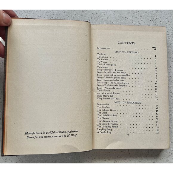 Poems Of William Blake Edited By William Butler Yeats Hardcover 1927 The Modern - Picture 4 of 12